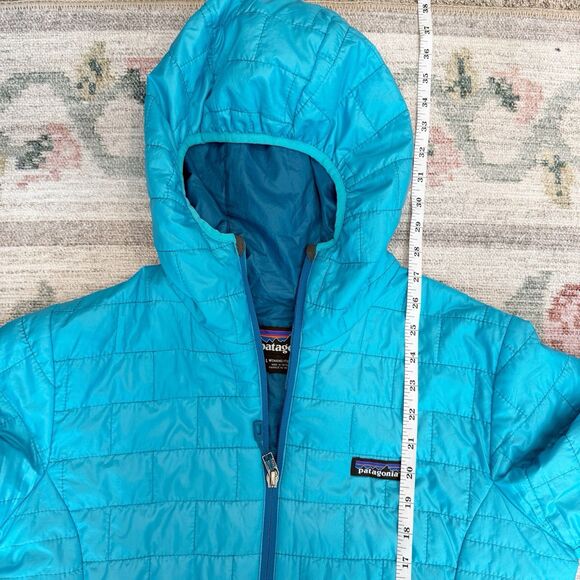 Patagonia Womens Nano Puff Hoody Full Zip Jacket Size Large Insulated Hiking - Picture 8 of 11